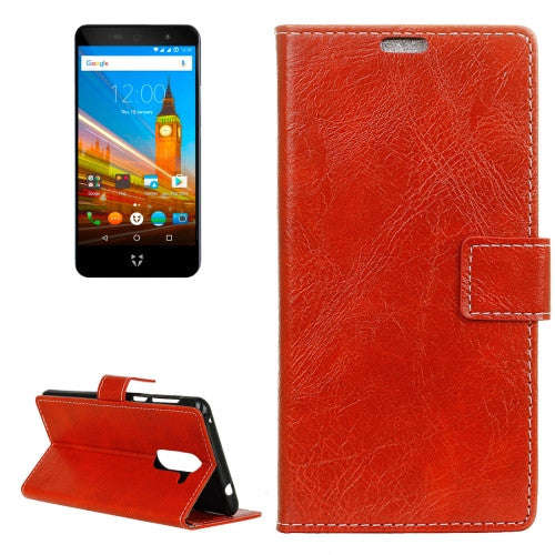 For Wileyfox Swift 2 Retro Crazy Horse Texture Horizontal Flip Leather Case with Holder & Card Sl...