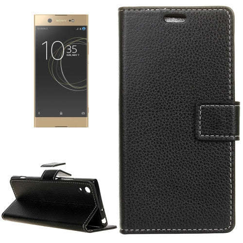 For Sony Xperia XA1 Ultra Litchi Texture Horizontal Flip Leather Case with Holder & Card Slots & ...
