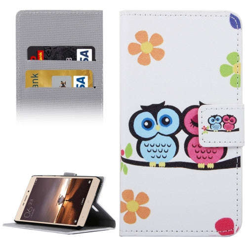 Xiaomi Redmi Note 3 Case, Owls Couple Patterns Horizontal Flip Leather Case with Holder & Card Sl...