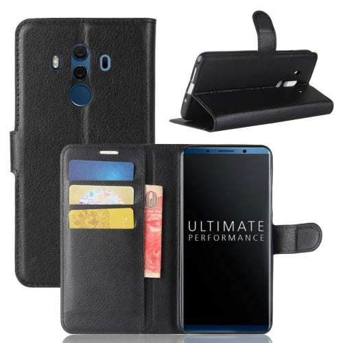 Huawei Mate 10 Pro / Mate 10 Porsche Design Litchi Texture Horizontal Flip Leather Case with Hold...