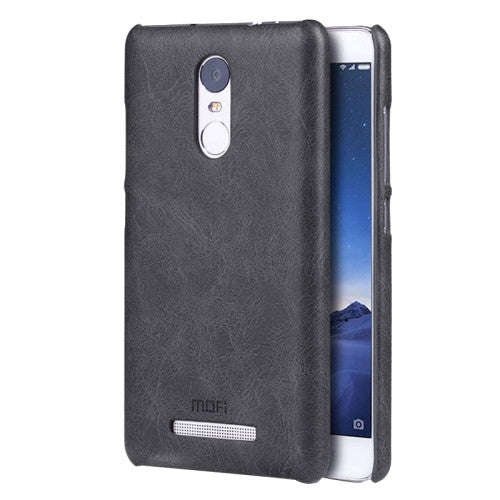 MOFI Xiaomi Redmi Note 3 Crazy Horse Texture Leather Surface PC Protective Case Back Cover(Black)