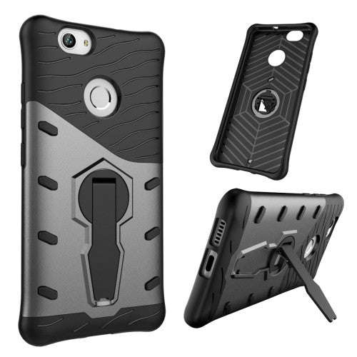 Huawei nova Shock-Resistant 360 Degree Spin Tough Armor TPU + PC Combination Case with Holder (Bl...