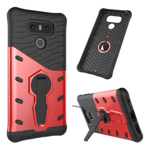 For LG G6 Shock-Resistant 360 Degree Spin Sniper Hybrid Case TPU + PC Combination Case with Holde...