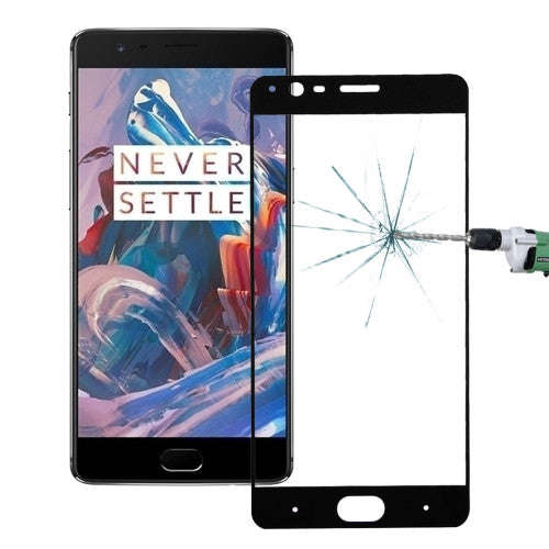 OnePlus Three 0.26mm 9H Surface Hardness Explosion-proof Colorized Silk-screen Tempered Glass Ful...