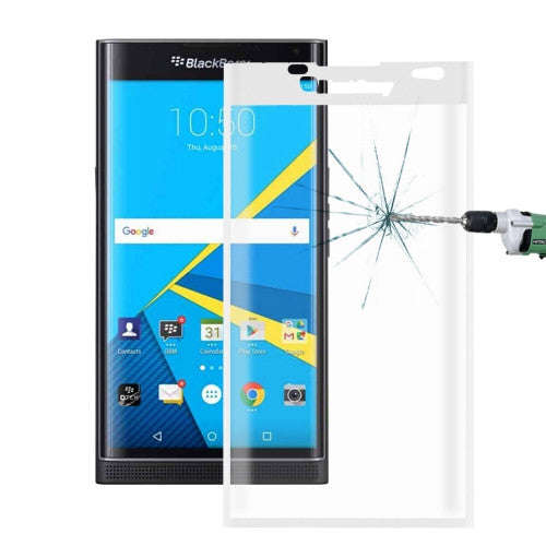 For Blackberry Priv 0.26mm 9H Surface Hardness 3D Curved Explosion-proof Colorized Silk-screen Te...