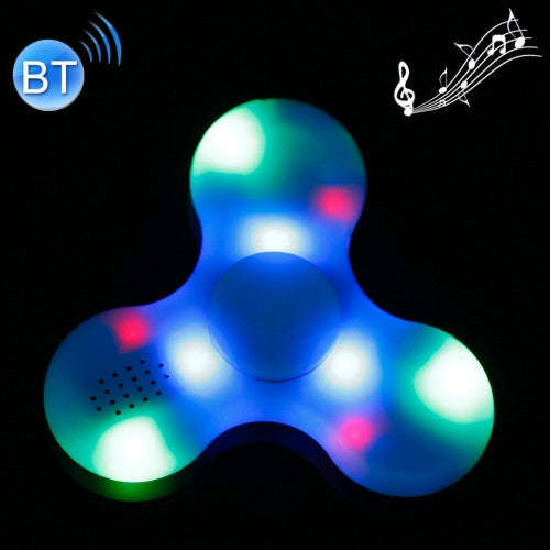 Bluetooth V4.0 Speaker Glowing Fidget Spinner Toy Anti-Anxiety Toy with RGB LED Light for Childre...
