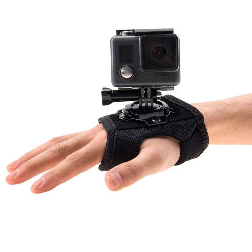PULUZ 360 Degree Rotation Glove Style Palm Strap Mount Band for GoPro HERO5 /4 Session /4 /3+ /3 ...