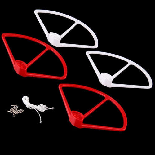 4 PCS Propeller Prop Protective Guard Protector Bumper for DJI Phantom 3 / 2(Red and White)