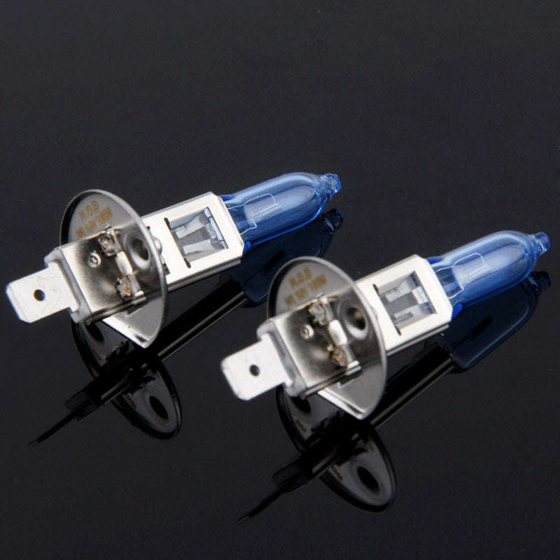 H1 Halogen Bulb, Super White Car Headlight Bulb, 12 V / 100W, 5500K (Pair)