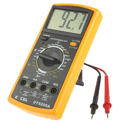 DT9205A LCD Digital Multimeter for Diode Testing / Transistor hFE Measuring Function