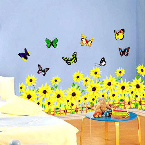 DIY Fashion Self Adhesive PVC Removable Wall Stickers / House Interior Decoration Pictures -- Sun...