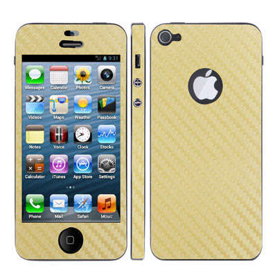 Full Housing Carbon Fiber Skin Sticker for iPhone 5 (Golden)