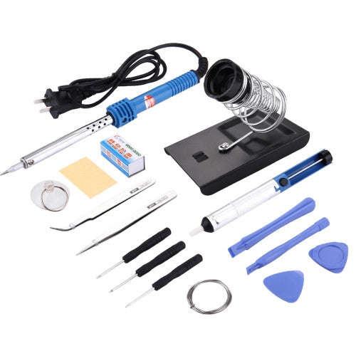 HH401 16 in 1 40W 110V Electric Soldering Tools Set With Iron Stand Desolder Pump