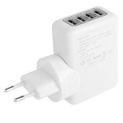 EU Plug 5V / 2.1A Universal USB Charge Adapter with 4 x USB 2.0 Output Port for iPad Air 2 & Air ...