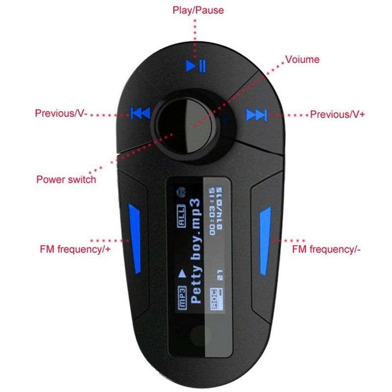 Car MP3 Player Wireless FM Transmitter with Remote Control
