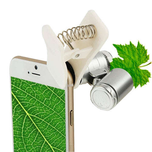 Universal Clip-type LED phone 60X Microscope / Micro Lens