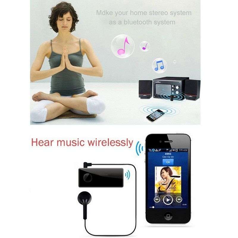 Car Bluetooth Handsfree Music Mic Receiver