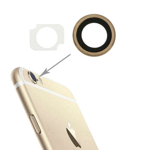 iPartsBuy for iPhone 6 Plus & 6s Plus Rear Camera Lens Ring + Flashlight Bracker 10 Pairs / Set(G...