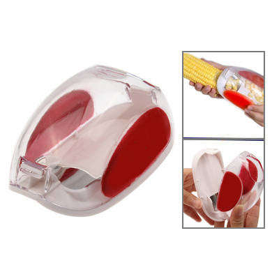 Kitchen Cooking Corn Peeler Stripper Shaver Knife (Red)