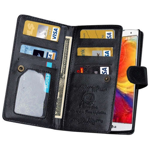 Multifunctional Crazy Horse Texture Horizontal Flip Solid Color Leather Case with Nine Card Slots...