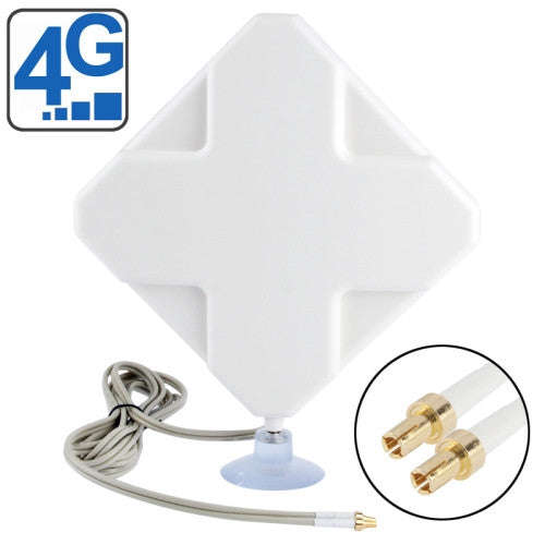 High Quality Indoor 35dBi TS9 4G Antenna Cable Length: 2m Size: 22cm x 19cm x 2.1cm