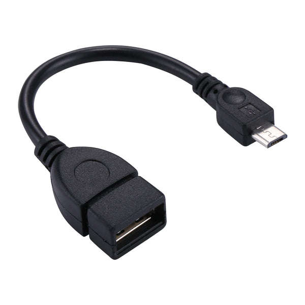 USB 2.0 AF to Micro USB 5 Pin Male OTG Adapter Cable, Length: 10cm