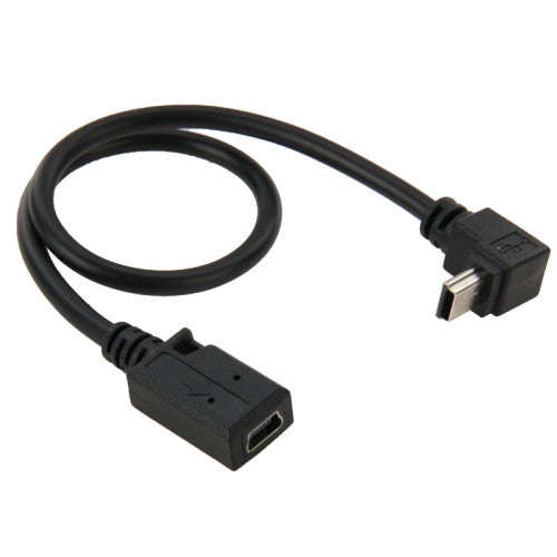 90 Degree Mini USB Male to Mini USB Female Adapter Cable Length: 28cm