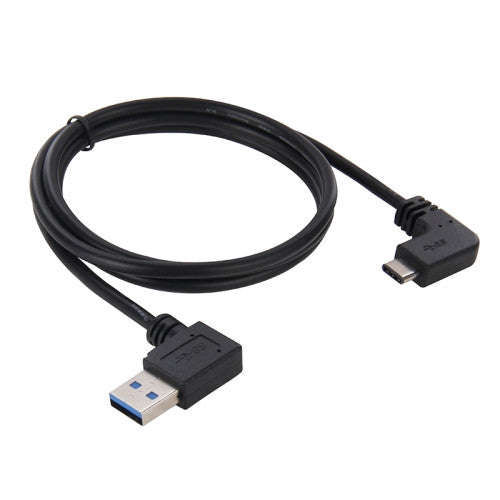 90 Degree Right Angle USB 3.0 AM to 90 Degree Elbow USB 3.1 Type C Data & Charge Cable for MacBoo...
