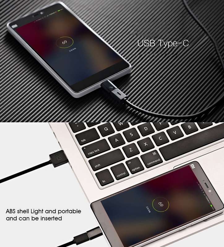 Xiaomi Type-C Male to Micro USB Female Adapter (Black)