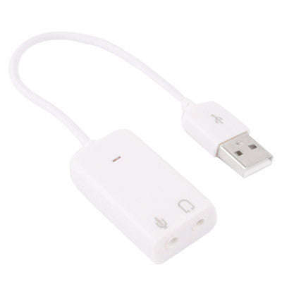 7.1 Channel USB 2.0 Sound Adapter Plug and Play(White)