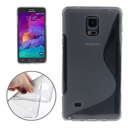 S Line Anti-skid Frosted TPU Protective Case for Samsung Galaxy Note 4(Grey)