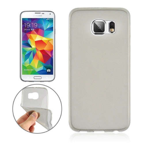 For Samsung Galaxy S6 Edge / G925 0.3mm Ultra-thin Transparent TPU Protective Case(Grey)