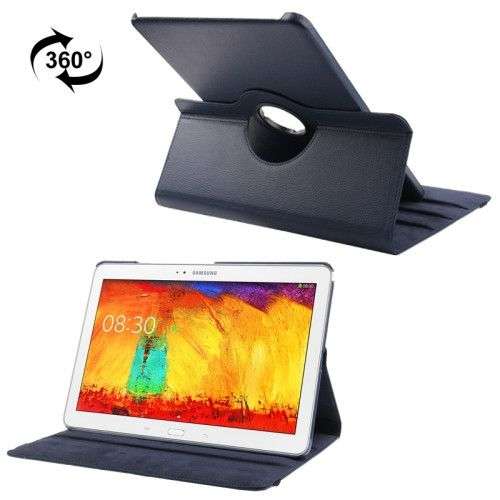 360 Degree Rotatable Litchi Texture Leather Case with 3-angle Viewing Holder for Samsung Galaxy N...