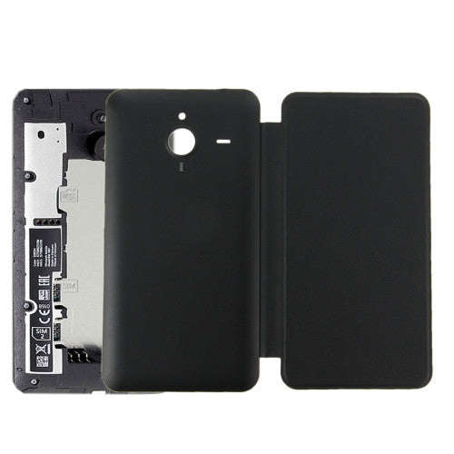 iPartsBuy Original Horizontal Flip Leather Case + Plastic Back Cover for Microsoft Lumia 640XL(Bl...