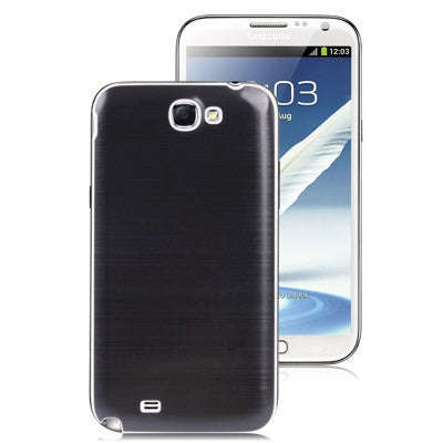 Full Metallic Brushed Replacement Battery Cover for Samsung Galaxy Note II / N7100(Black)