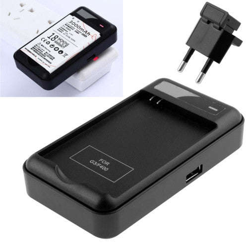 Universal USB Output Style Battery Charger for LG G3 / D850 / D851 / D855 (EU Plug)(Black)