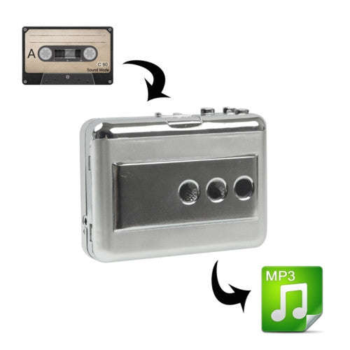 Tape to PC Super USB Cassette to MP3 Converter Capture Audio Music Player(Silver)