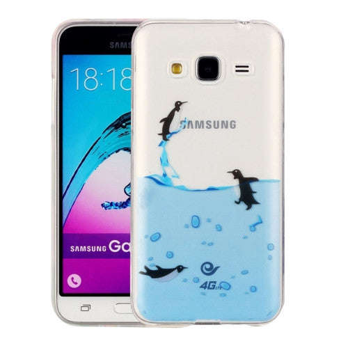Samsung Galaxy J3 (2016) Case, J310 Case, Lovely Penguins Pattern IMD Workmanship Soft TPU Protec...