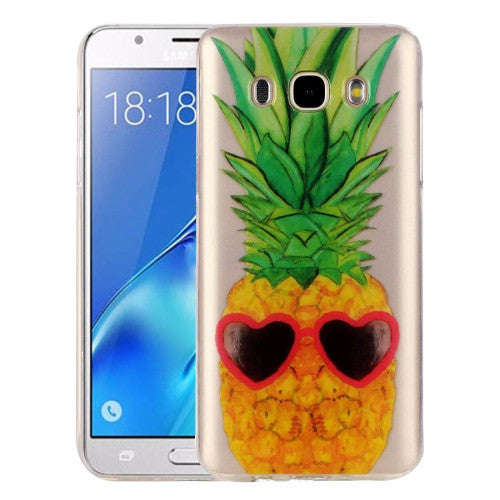 For Samsung Galaxy J5 (2016) / J510 Pineapple Pattern IMD Workmanship Soft TPU Protective Case