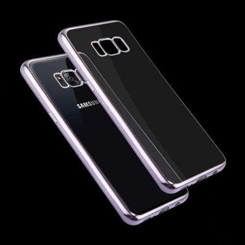 Samsung Galaxy S8 Plus Case, Electroplating Frame Soft TPU Protective Case (Grey)