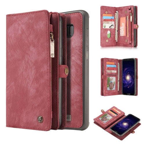 Samsung Galaxy S8+ Case, G9550 Case, Crazy Horse Texture Flip Detachable Back Cover Leather Case ...
