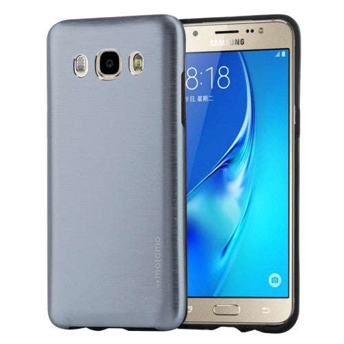MOTOMO for Samsung Galaxy J5 (2016) / J510 Brushed Texture Metal + TPU Protective Case(Dark Blue)
