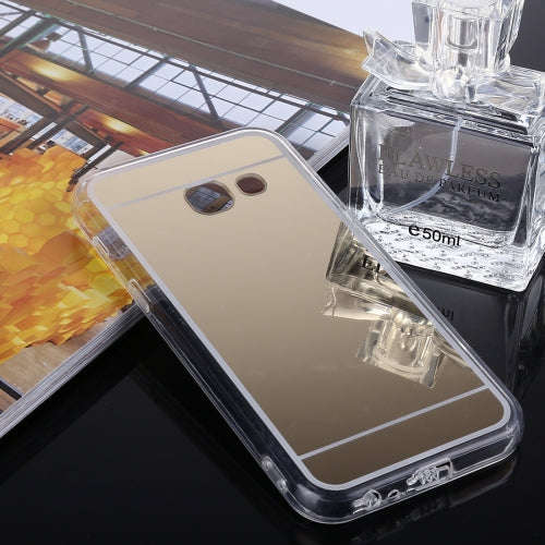 For Samsung Galaxy J5 Prime Acrylic + TPU Electroplating Mirror Protective Back Cover Case (Gold)