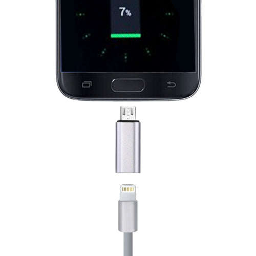 8 Pin Female to Micro USB Male Metal Shell Adapter For Samsung / Huawei / Xiaomi / Meizu / LG / H...