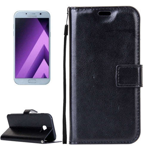 Samsung Galaxy A5 Case, (2017) / A520 Crazy Horse Texture Horizontal Flip PU Leather Case with Ho...