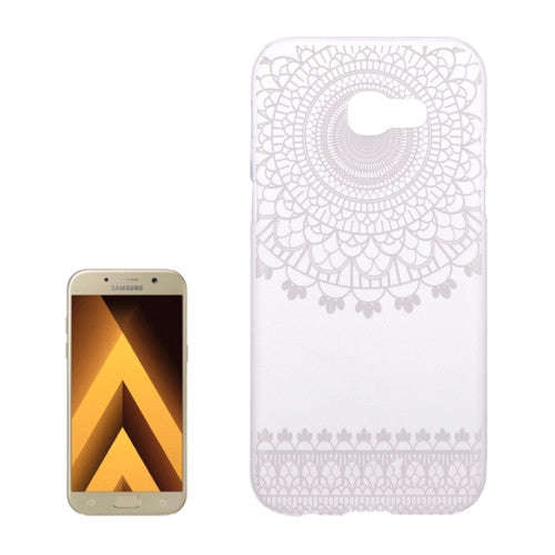 Samsung Galaxy A3 Case (2017) / A320 Mesh Flower Pattern Transparent PC Protective Case