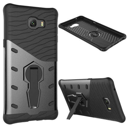 Samsung Galaxy C9 Pro Case, Shock-Resistant 360 Degree Spin Sniper Hybrid Case TPU + PC Combinati...