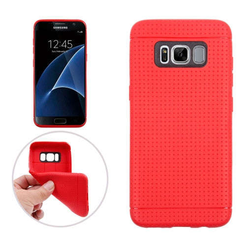 Samsung Galaxy S8 Plus Case, Honeycomb Texture Anti-collision TPU Protective Case(Red)