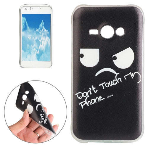 For Samsung Galaxy J1 Ace / J110 Eyes and Words Pattern TPU Protective Case