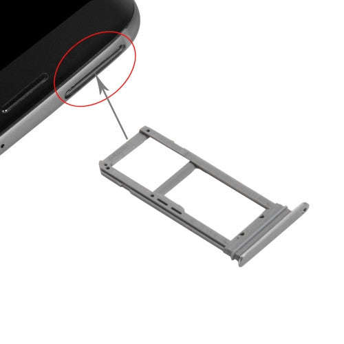 iPartsBuy SIM Card Tray and Micro SD Card Tray for Samsung Galaxy S7 Edge / G935(Grey)